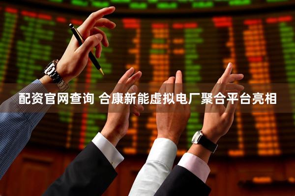 配资官网查询 合康新能虚拟电厂聚合平台亮相